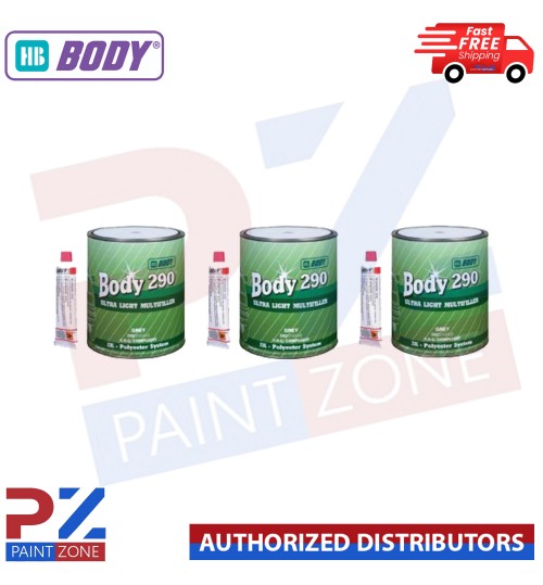 3X HB BODY 290 MULTI FILLER ULTRA LIGHT - BODY FILLER 3LTR - BPO HARDENER
